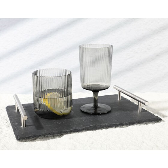 China-made grey solid glass tumbler 15oz wholesale drinking glasses