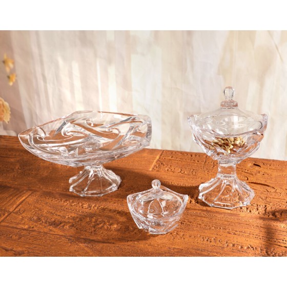 Transparent High Quality Glass Fruit Bowl & Plate Series Exclusive Mould